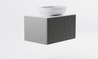 Тумба с раковиной Astra-Form М-40 4631177713545 80 см серый матовый